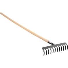 FLO Grebla metalica cu 10 dinti si coada din lemn