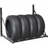 Suport suspendat pentru anvelope reglabil, din otel, montaj pe perete, negru