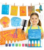 Set Ebru pictura pe apa, arta creative cu 12 culori pentru copii