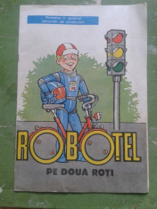 RECLAMA REVISTA ACR ROBOTEL PE DOUA ROTI PETRE CRISTEA ILUSTRATII PUIU MANU foto