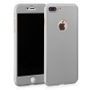 Husa Fullbody MyStyle Silver pentru Apple iPhone 7 Plus acoperire completa 360 grade cu folie de protectie gratis