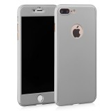 Cumpara ieftin Husa Fullbody MyStyle Silver pentru Apple iPhone 7 Plus acoperire completa 360 grade cu folie de protectie gratis