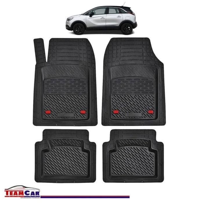 Covorase Auto TeamCar&reg; Tip Tavita Compatibile Opel Crossland X (2017&ndash;2020) - Suv, Negru