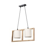 Cumpara ieftin Lampa Sereda, Pako World, E27, doua lumini, Maro-Crem, 28x14x27 cm