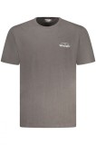 Tricou barbati, cu mini imprimeu cu logo, Regular fit, Negru (Marime: S)
