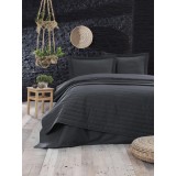 Cuvertură de pat double, Gri, 220 x 240 cm,65% Bumbac / 35% POLYESTER (Cover) / 100% FIBER (Filling)