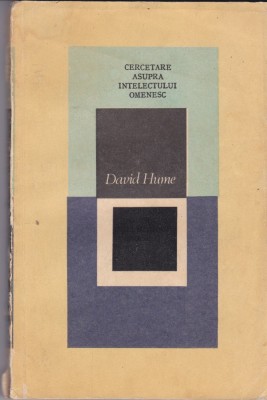 AS - DAVID HUME - CERCETARE ASUPRA INTELECTULUI OMENESC foto