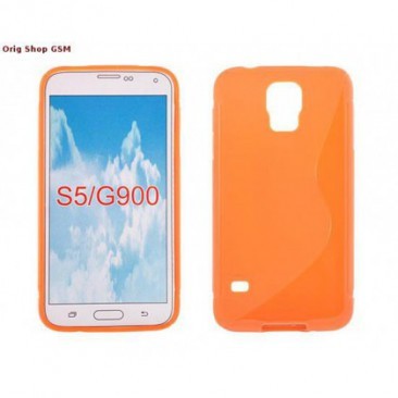 HUSA SILICON S-LINE SAM GALAXY S5 G900 ORANGE foto