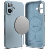 Husa pentru iphone 16 - ringke silicone magnetic magsafe - blue