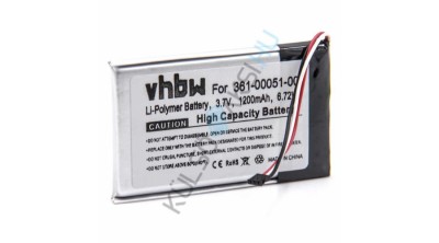&amp;Icirc;nlocuire baterie GPS VHBW pentru Garmin 361-00051-01, 361-00051-12, 361-00051-02, 361-00051-00 - 1200mAh, 3.7V foto
