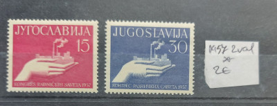 TS21 - Timbre serie Jugoslavia - Iugoslavia - 1957 foto