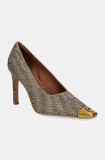 Kurt Geiger London pantofi cu toc Regent Court culoarea bej, 3448449609