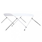 Cumpara ieftin Parasolar barca Bimini cu 2 arcuri, alb, 180 x 130 x 110 cm