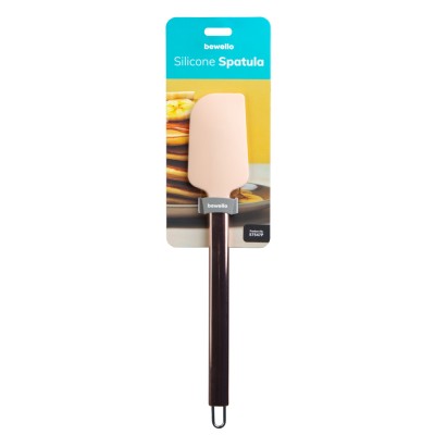 Spatula din silicon cu maner din inox - culoare piersic - 29 x 5,2 x 1 cm Best CarHome foto