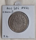 100 Lei 1932 Moneda din argint - Regele Carol 2 - piesa frumoasa, patina superba