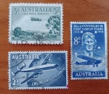 COLONII-BRITAN.-AUSTRALIA-1929/34=''POSTA -AERO''-lot 3val--STAMPILATE-Vezi-Scan