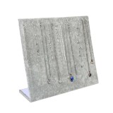 Panou Prezentare Bijuterii: Lanturi, Bratari, Negru/Gri, 33cm, Lemn/Catifea, 16 Agatatori - Watchbox WZ4057