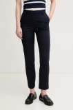 United Colors of Benetton pantaloni femei, culoarea bleumarin, fason tigareta, high waist, 40FADF08U