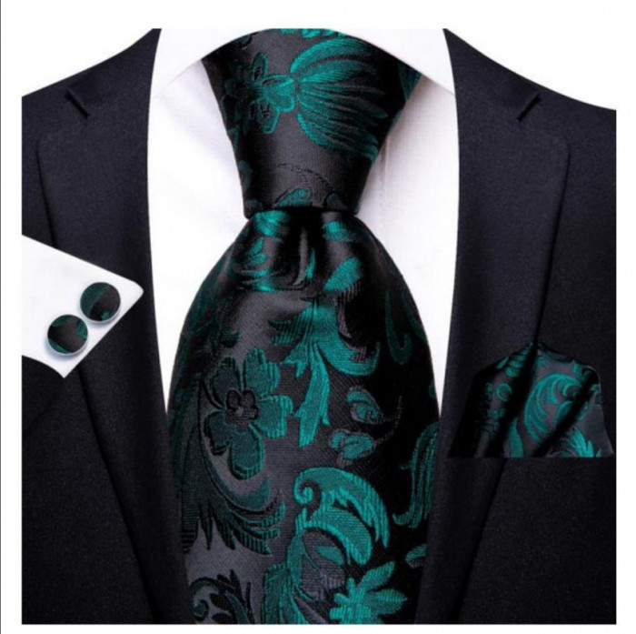 Set cravata + batista + butoni - matase - model 205