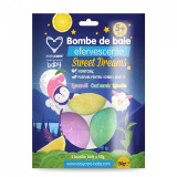 Bombe de baie efervescente pentru copii SWEET DREAMS 3 buc/punga EASYCARE BABY