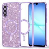 Husa premium Samsung Galaxy A17 5G Asteroid GSM Luxury Glitter MagSafe, mov deschis