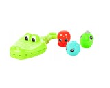Set jucarie de baie crocodil cu animalute de mare, 4 elemente, MalPlay 108381