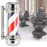 Lampă iluminată cilindrică Barber Shop 57 Cm Argintie