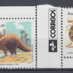 BRAZILIA 1991 FAUNA DINOZAURI SI REPTILE MNH