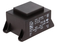 Transformator &icirc;ncapsulat 16VA 230VAC 24V 667mA PCB