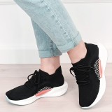 Sneakers negri tip soseta cu platforma 7561 M4