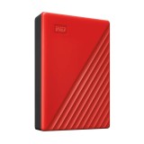 HDD extern WD 4 TB, My Passport, 2.5 inch, USB 3.2, rosu, &quot;WDBPKJ0040BRD-WESN&quot; (timbru verde 0.8 lei)