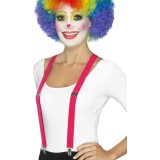 Bretele clown roz