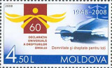 MOLDOVA 2008, Declaratia Universala A Drepturilor Omului, serie neuzata, MNH