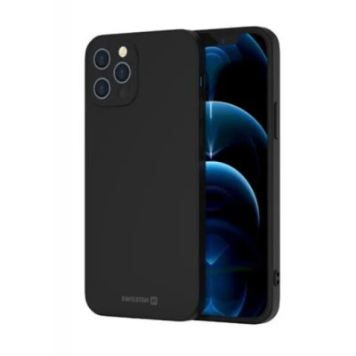 Husa Cover Swissten Silicon Soft Joy pentru iPhone 13 Pro Negru foto