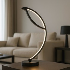 Veioza Tip Led, Stil Modern , Finisaj Negru Elegant, 40W, Lumina Variabila