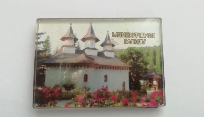 D1 - Magnet frigider tematica turism - Manastirea Durau - Romania 13