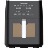 Friteuza cu aer cald Heinner Cyclonefry Cook HAF-M7BK1800, 1500-1800 W, 7 l, 10 programe presetate, Termostat reglabil, Negru