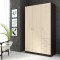 Dulap Ionut,120x50x200 cm, Wenge+Mesteacan