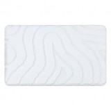 Covor baie SUPREME WAVES, valuri, anti-alunecare, moale - alb, 50x80 cm