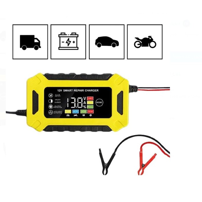 Incarcator baterie auto de 12V cu o multime de utilizari difeirte si incarcare rapida