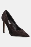 Steve Madden tocuri din piele &icirc;ntoarsă Thrive culoarea maro, 11003887