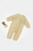 Salopeta Elefant cu maneca lunga din 80%bumbac organic si 20% poliester - Stone, BabyCosy (Marime: 9-12 luni)