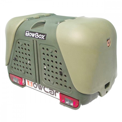 Cutie portbagaj pe carligul de remorcare Towbox V2 DOG Verde foto