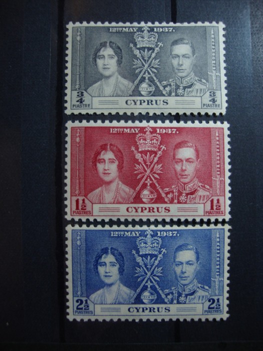 CIPRU 1937 SERIE INCORONAREA GEORGE VI MH