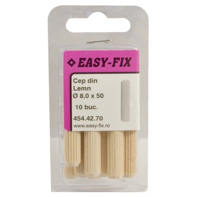 Diblu din lemn, Easy - Fix 454.42.70, 8 x 50 mm, set 10 bucati foto