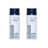 Vopsea Spray Brilliante Albastru Safir RAL 5003, 400ml, Acrilica, Universal, Interior/Exterior, Set 2 Bucati