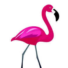Sticker decorativ, Flamingo, Roz, 78 cm, 10309ST foto
