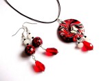 set colier si cercei din fimo si cristale 32769