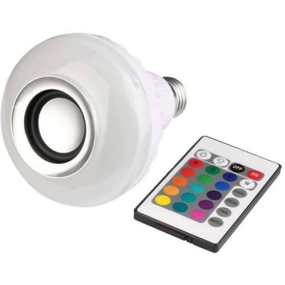 Bec led Smart Bluetooth cu difuzor 12W si telecomanda foto