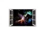 Cumpara ieftin Autocolant decorativ, Fereastra, Planete, Multicolor, 83 cm, 217ST